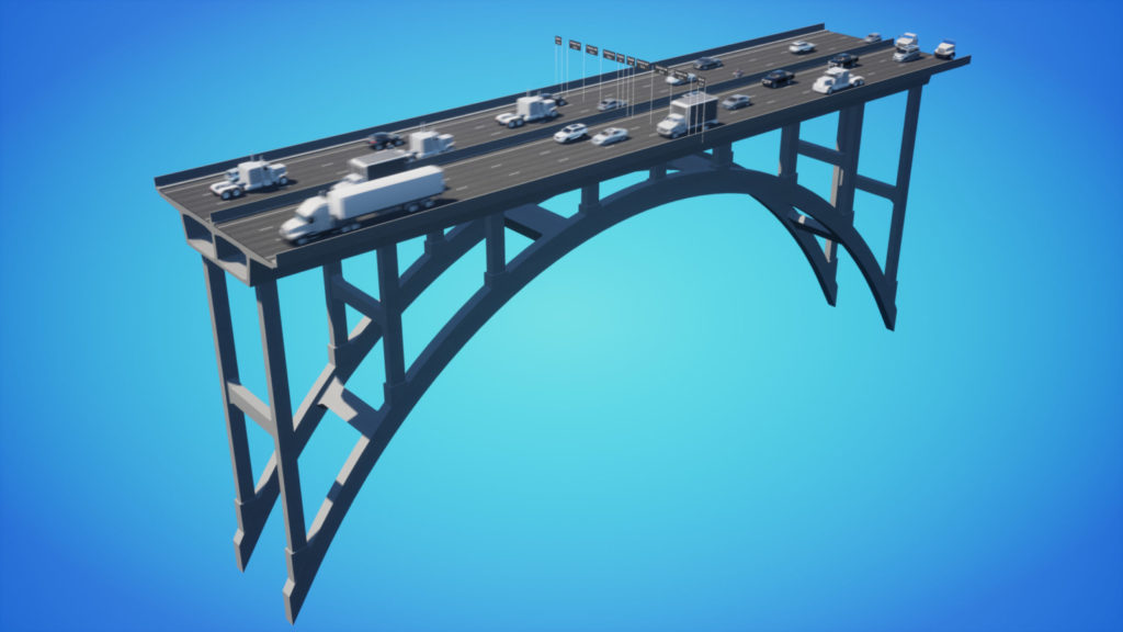 Beyond typicals arch bridge 3d structure